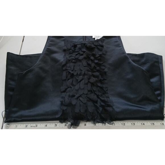 Kate Spade Black Silk Ruffle Blouse Womens 4 CorpCore Office Work Career Classy - Picture 8 of 10